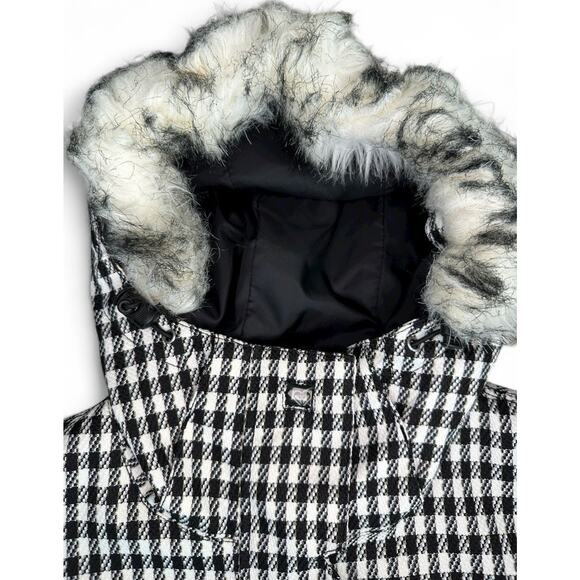 ROXY 5000 Size XS LimitedEdition Snow Jacket With Faux Fur Trim Hood Checkered - Picture 11 of 13